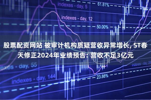股票配资网站 被审计机构质疑营收异常增长, ST春天修正2024年业绩预告: 营收不足3亿元