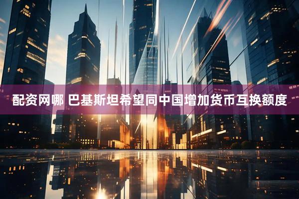 配资网哪 巴基斯坦希望同中国增加货币互换额度